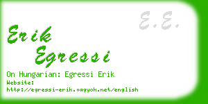 erik egressi business card
